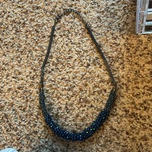 Women’s necklace, blue jeweled.